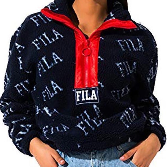 FILA Women's Jayla Sherpa Half-Zip Sweatshirt - Picture 2 of 6